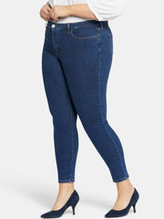 Women's Plus Solid Button Fly High Stretch Skinny Jeans