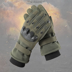 Winter Plush Warm Gloves Men Coldproof Windproof Non-slip