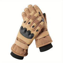 Winter Plush Warm Gloves Men Coldproof Windproof Non-slip