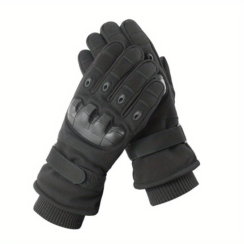 Winter Plush Warm Gloves Men Coldproof Windproof Non-slip