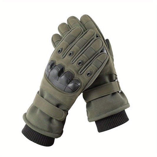 Winter Plush Warm Gloves Men Coldproof Windproof Non-slip