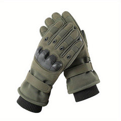 Winter Plush Warm Gloves Men Coldproof Windproof Non-slip