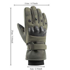Winter Plush Warm Gloves Men Coldproof Windproof Non-slip