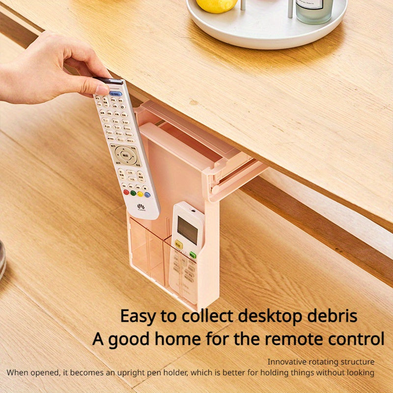 Under Desk Pull Out Wall Hanging Storage Box Office Desktop Stationery Box