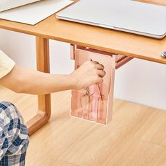 Under Desk Pull Out Wall Hanging Storage Box Office Desktop Stationery Box