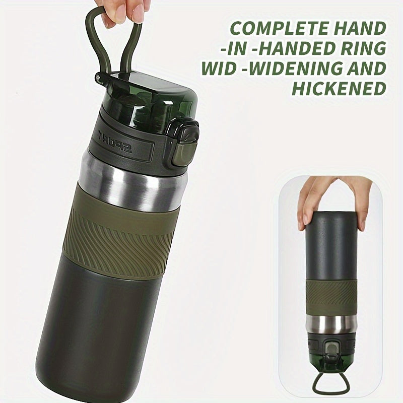 Stainless Steel Thermal Cup With Straw for Camping and Picnic