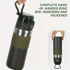 Stainless Steel Thermal Cup With Straw for Camping and Picnic