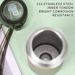Stainless Steel Thermal Cup With Straw for Camping and Picnic
