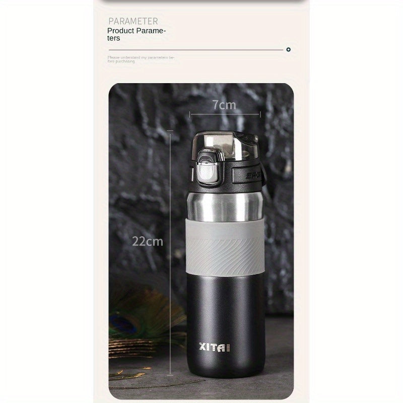 Stainless Steel Thermal Cup With Straw for Camping and Picnic