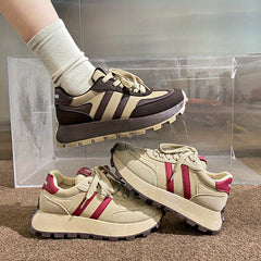 Women's Lace up Platform Sneakers Comfy Non slip Dad Shoes