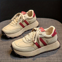 Women's Lace up Platform Sneakers Comfy Non slip Dad Shoes