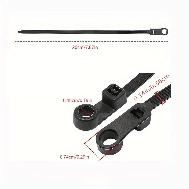 100pcs Cable Ties Reusable Nylon Zip Fasteners