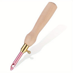 Wooden Handle Embroidery Pen Hand Embroidery Needle Weaving Tool Punch Needle