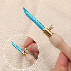 Wooden Handle Embroidery Pen Hand Embroidery Needle Weaving Tool Punch Needle