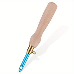Wooden Handle Embroidery Pen Hand Embroidery Needle Weaving Tool Punch Needle