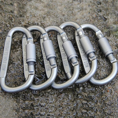 3pcs Aluminum Carabiner Set Durable for Outdoor Hiking Camping