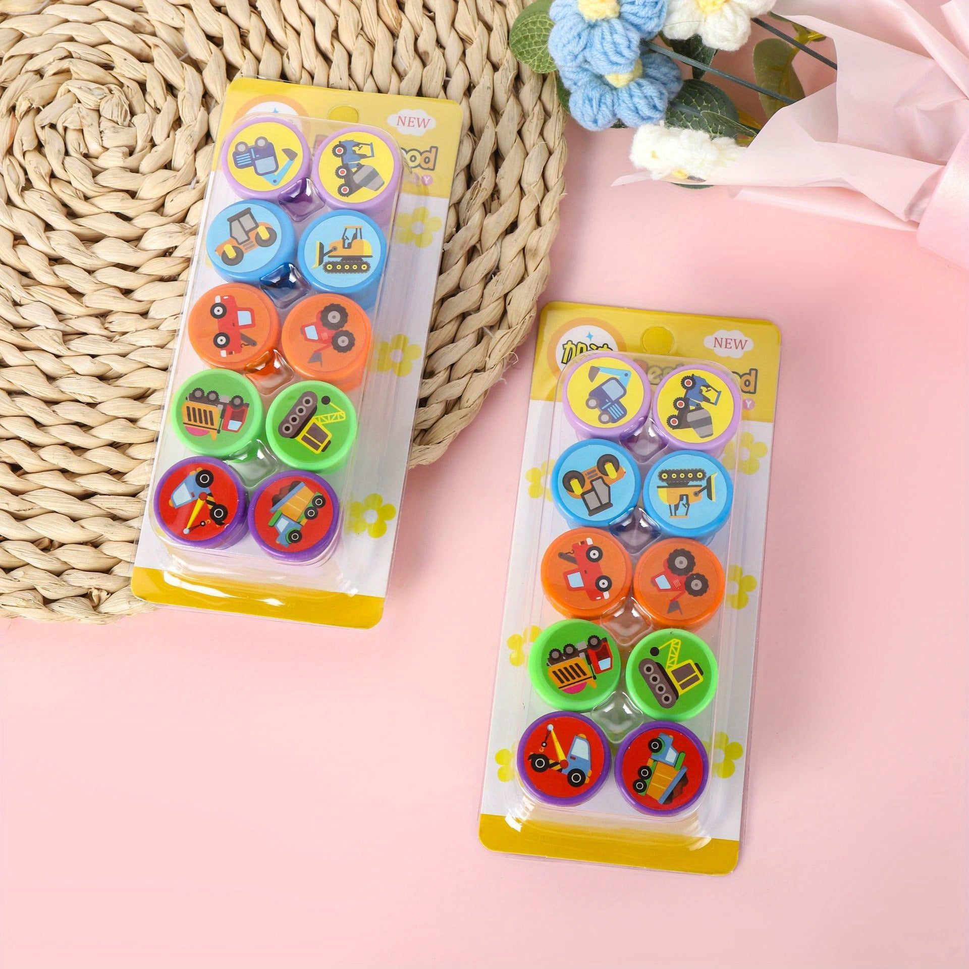 10pcs Children's Toy Stamp for Scrapbook DIY Painting Album Decoration