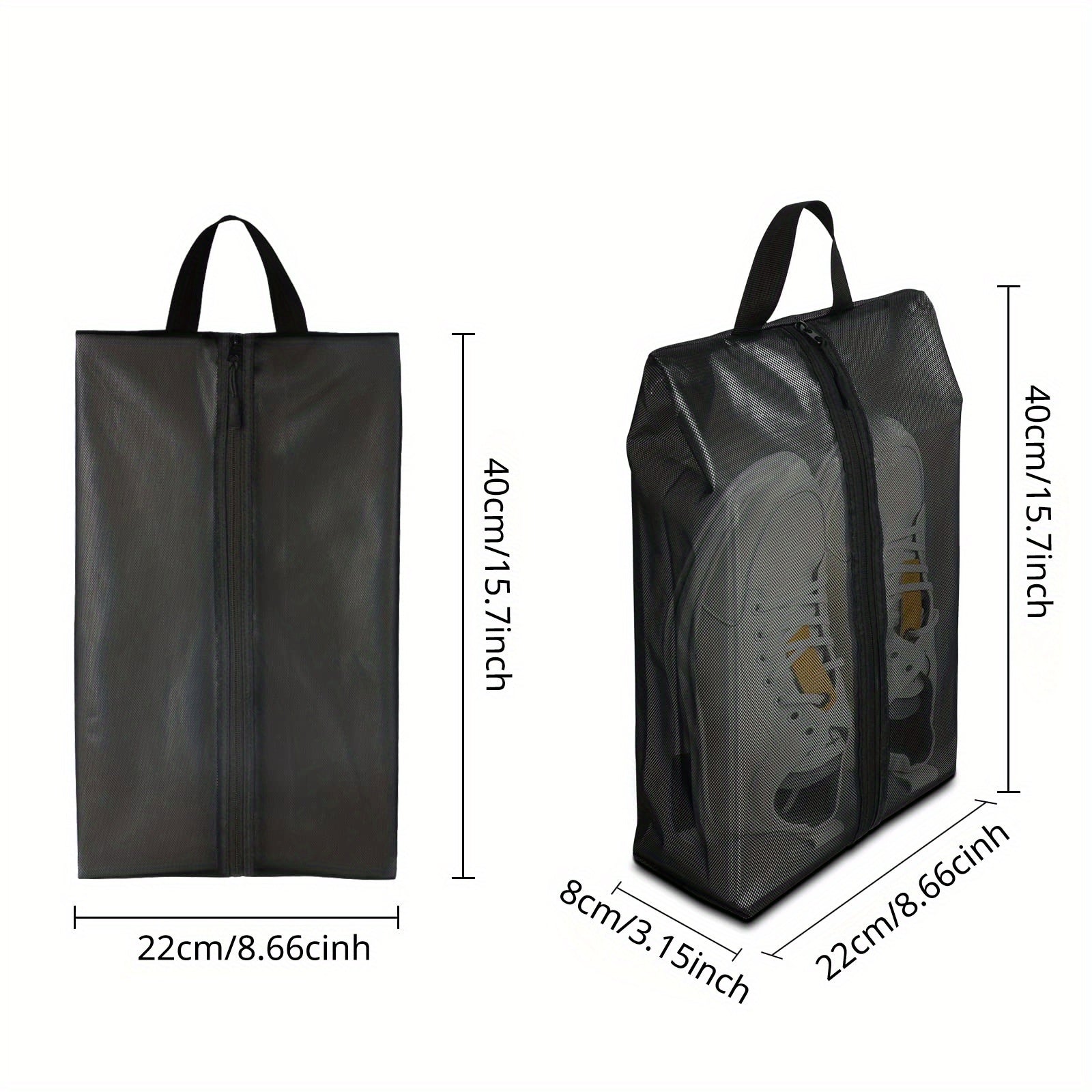 3pc Portable Shoe Bags Travel Dustproof Shoe Storage Organizer Home Organization