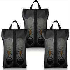 3pc Portable Shoe Bags Travel Dustproof Shoe Storage Organizer Home Organization