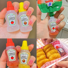 Mini Portable Condiment Bottles - Set of 8 - Travel Size