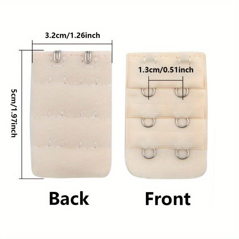 10pcs 2 Hooks Bra Strap Extenders Adjustable Comfort Band Buckle Women's Lingeri