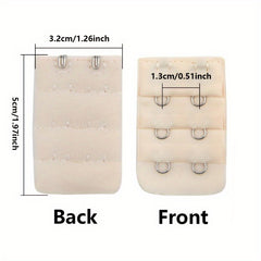10pcs 2 Hooks Bra Strap Extenders Adjustable Comfort Band Buckle Women's Lingeri