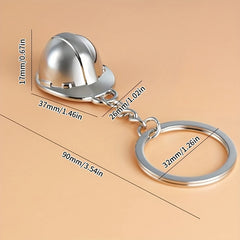 Helmet Keychain Mini Metal Hard Hat Keychain For Men