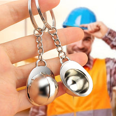 Helmet Keychain Mini Metal Hard Hat Keychain For Men
