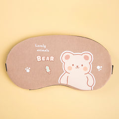 Cartoon Printed Sleep Eye Mask Soft Comfy Blindfold for Travel Rest