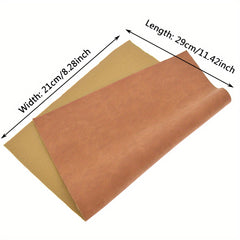 1pc A4 Brown Multicolor Frosted Leather Fabric For Sewing Apparel Costumes Craft