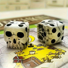 2pcs Halloween Skull Dices Party Game Toys Ornaments Gift
