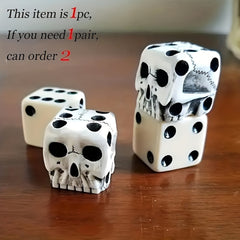 2pcs Halloween Skull Dices Party Game Toys Ornaments Gift