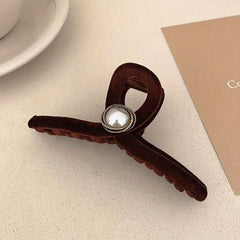 Large Hair Claw Clip Faux Pearl Non-Slip Hair Clip Women Girls Daily Party Decor