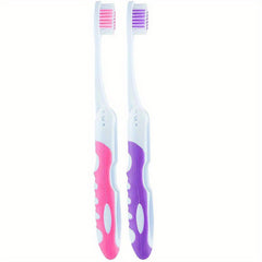 2pcs Portable Folding Toothbrush Soft Bristles Camping Backpacking Essential Tra