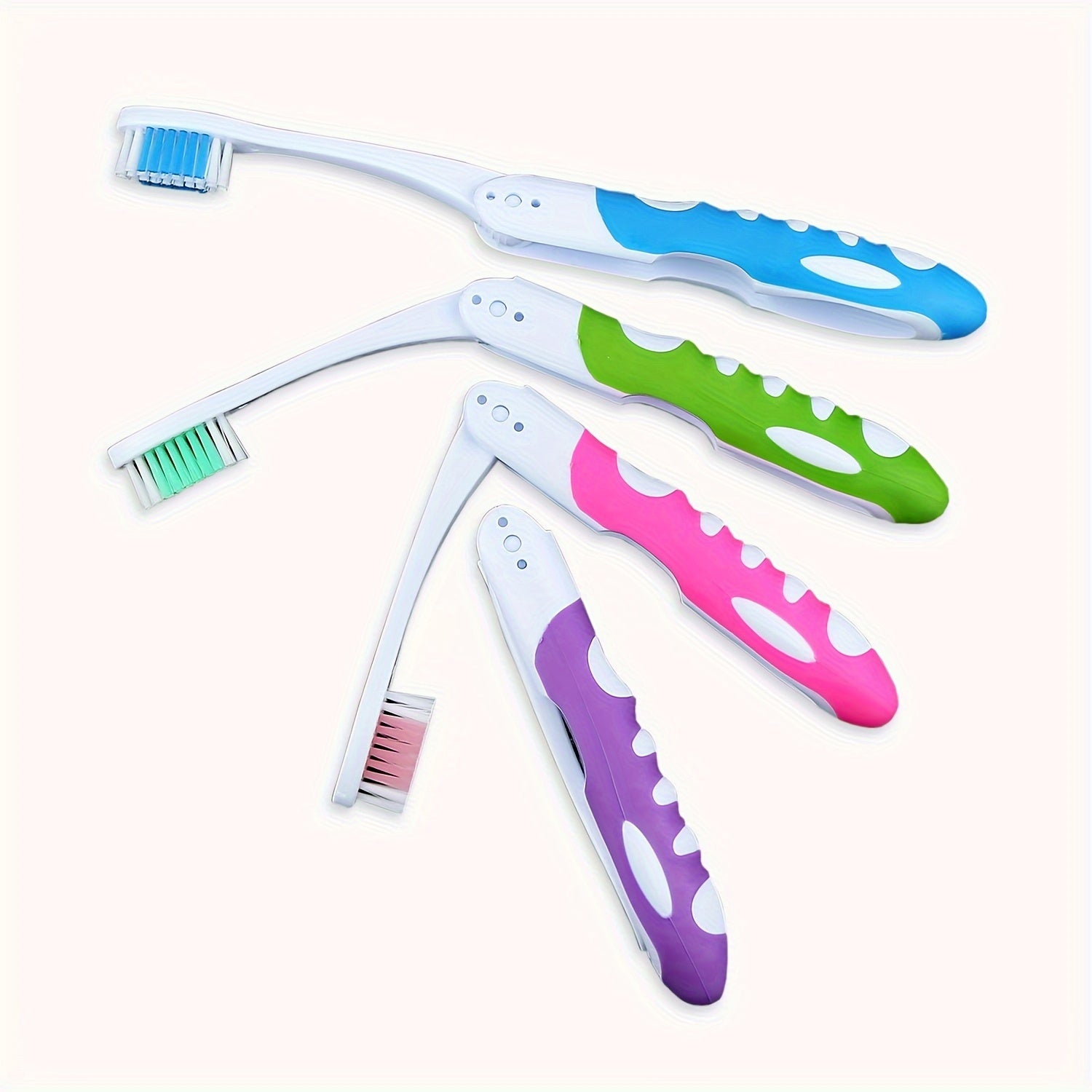 2pcs Portable Folding Toothbrush Soft Bristles Camping Backpacking Essential Tra