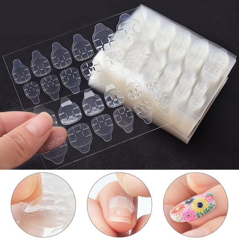12 Stickers Strong Adhesive Tape for Nail Tips - Easy to Apply and Remove