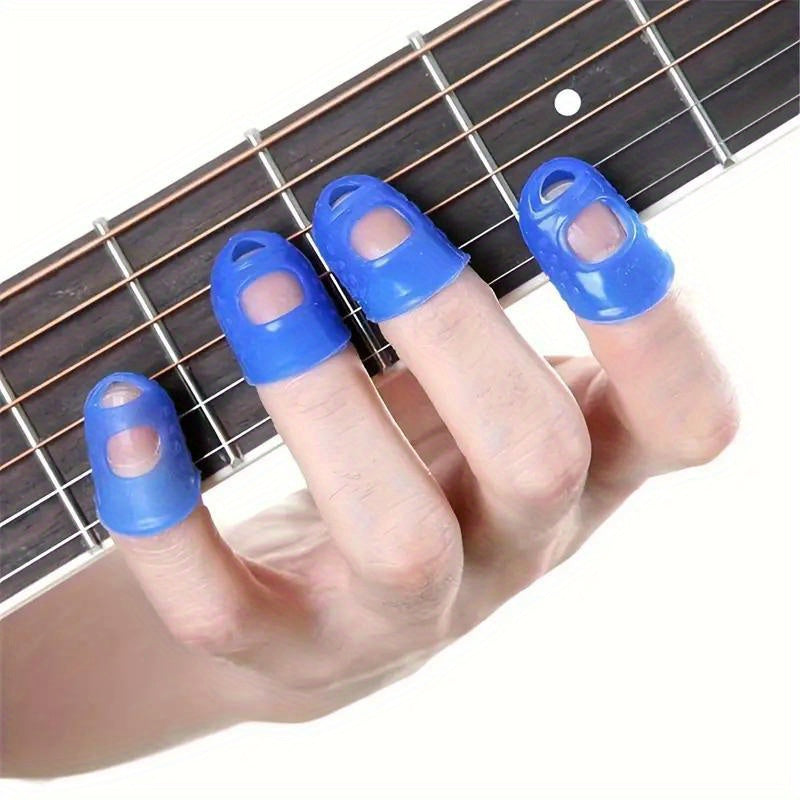 4 Silicone Finger Guards Fingertip Covers Various Color
