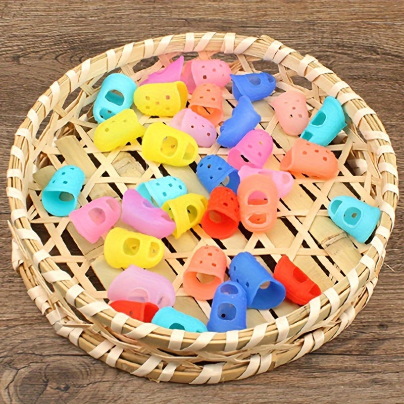 4 Silicone Finger Guards Fingertip Covers Various Color