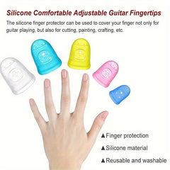 4 Silicone Finger Guards Fingertip Covers Various Color