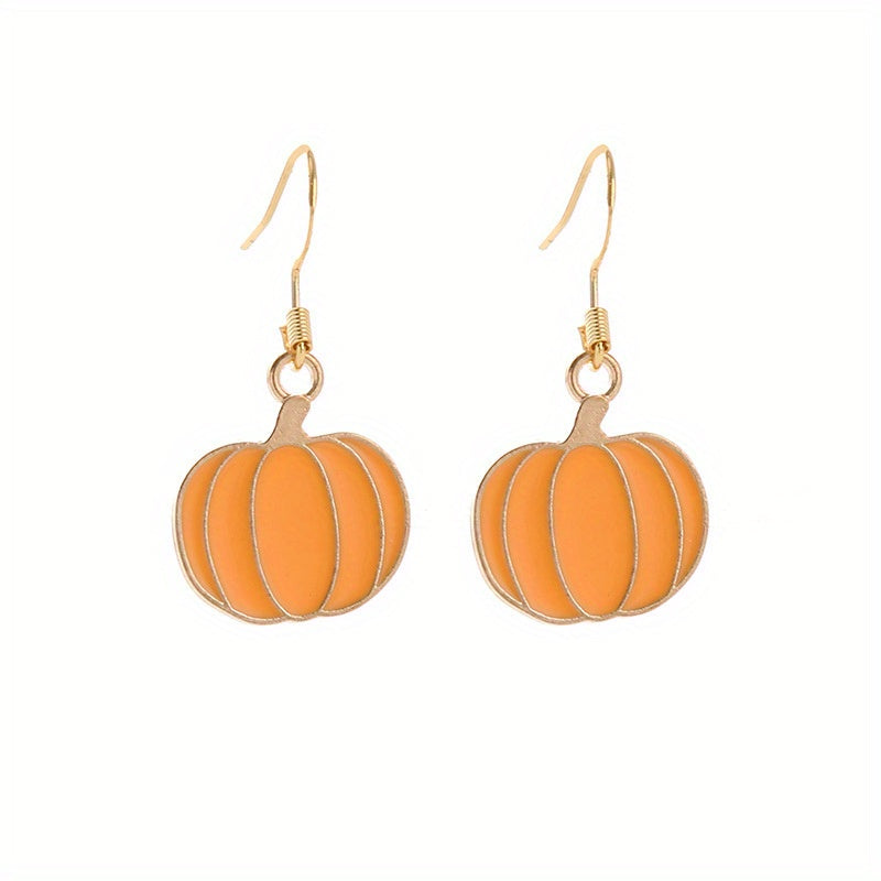 Funny Halloween Ghost Pumpkin Bat Earrings