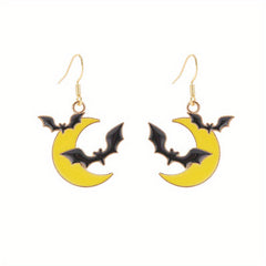 Funny Halloween Ghost Pumpkin Bat Earrings