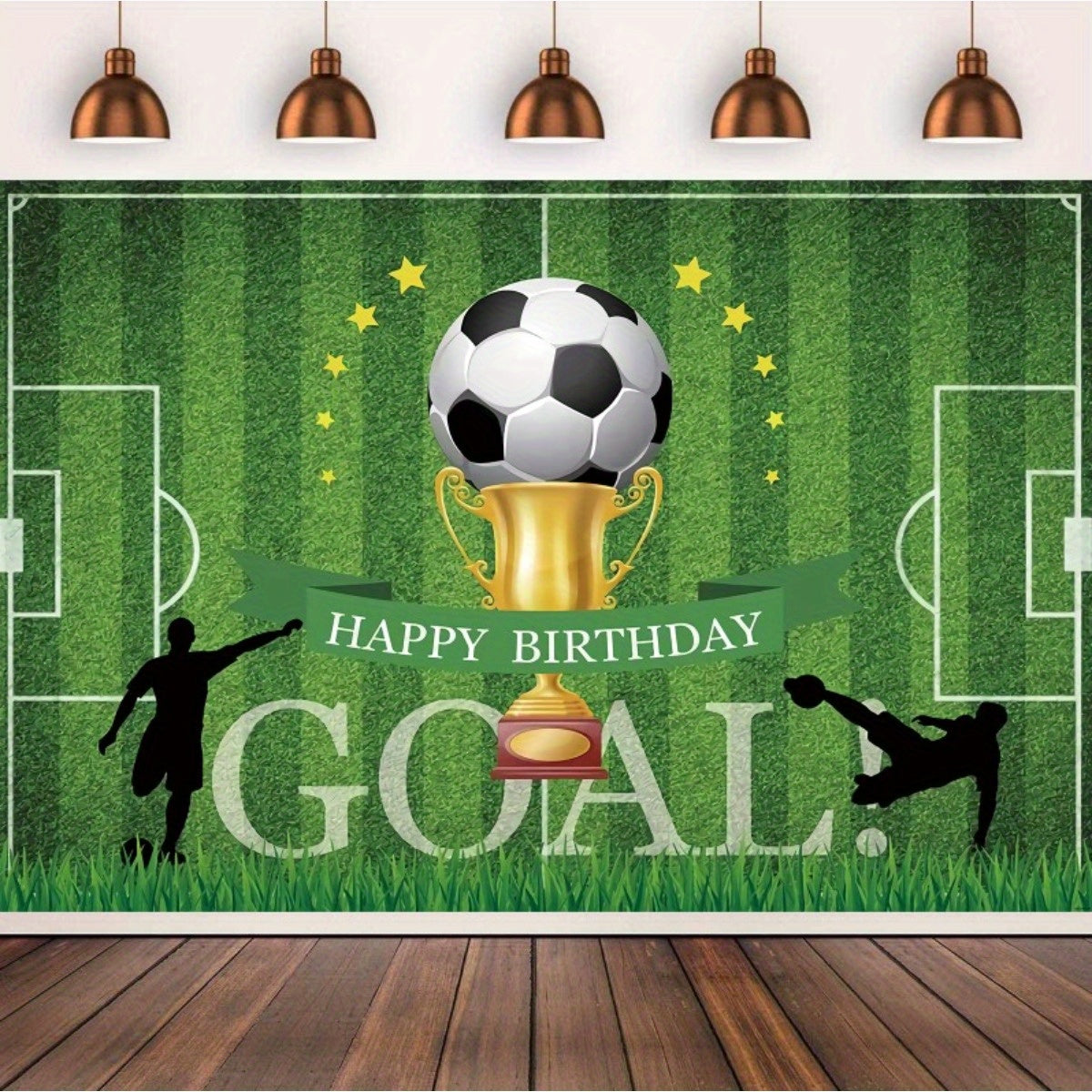 Football Sports Birthday Background Cloth Party Decoration Flag Cloth