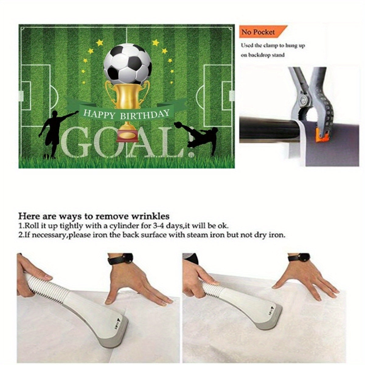 Football Sports Birthday Background Cloth Party Decoration Flag Cloth