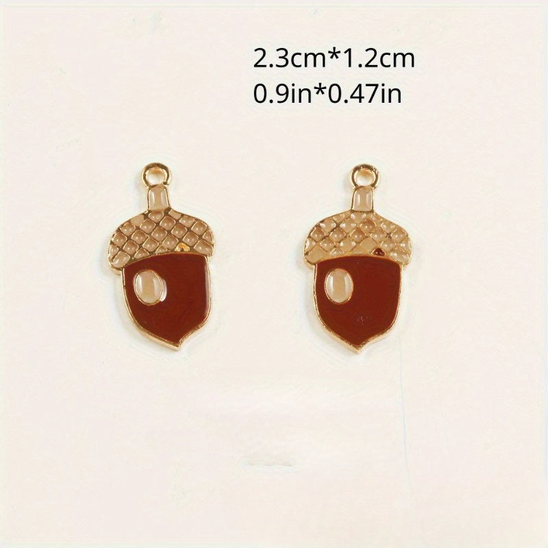 Thanksgiving Fall Pendant Turkey Pumpkin Maple Leaf Key Chain Necklace