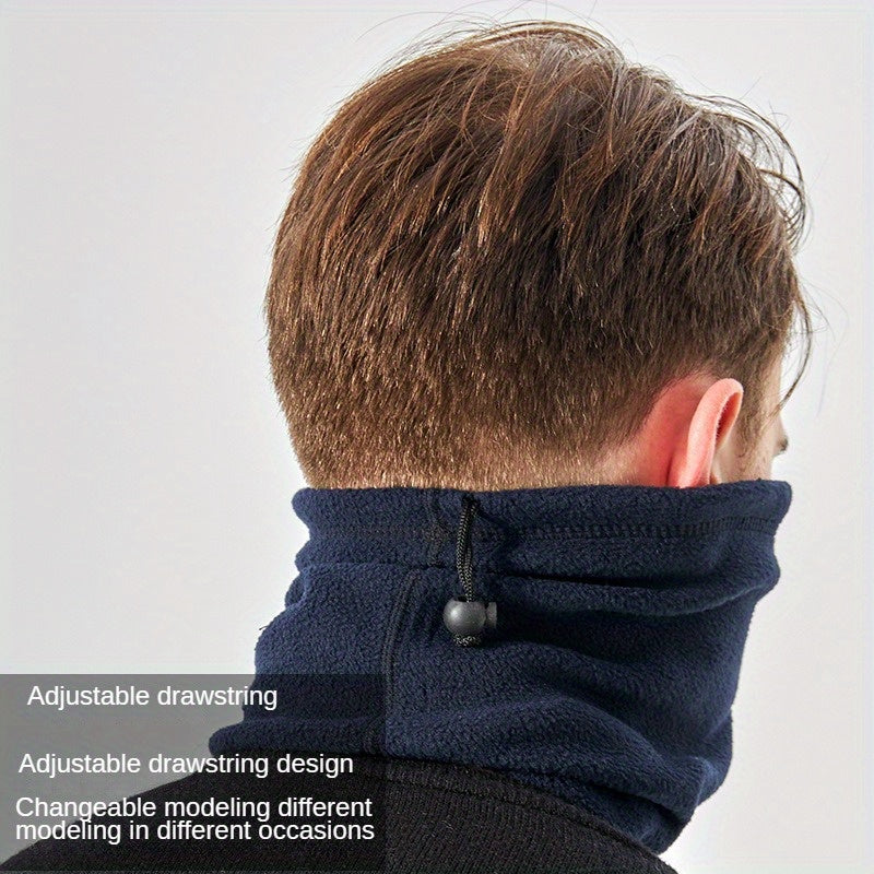 Winter Cycling Hat Mask Neck Guard Flannel Scarf