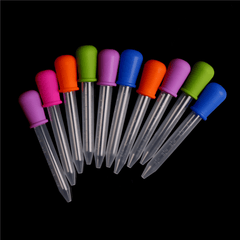 Clear Silicone Pipette 5ml Graduated Liquid Dropper Random