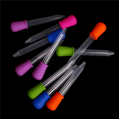 Clear Silicone Pipette 5ml Graduated Liquid Dropper Random
