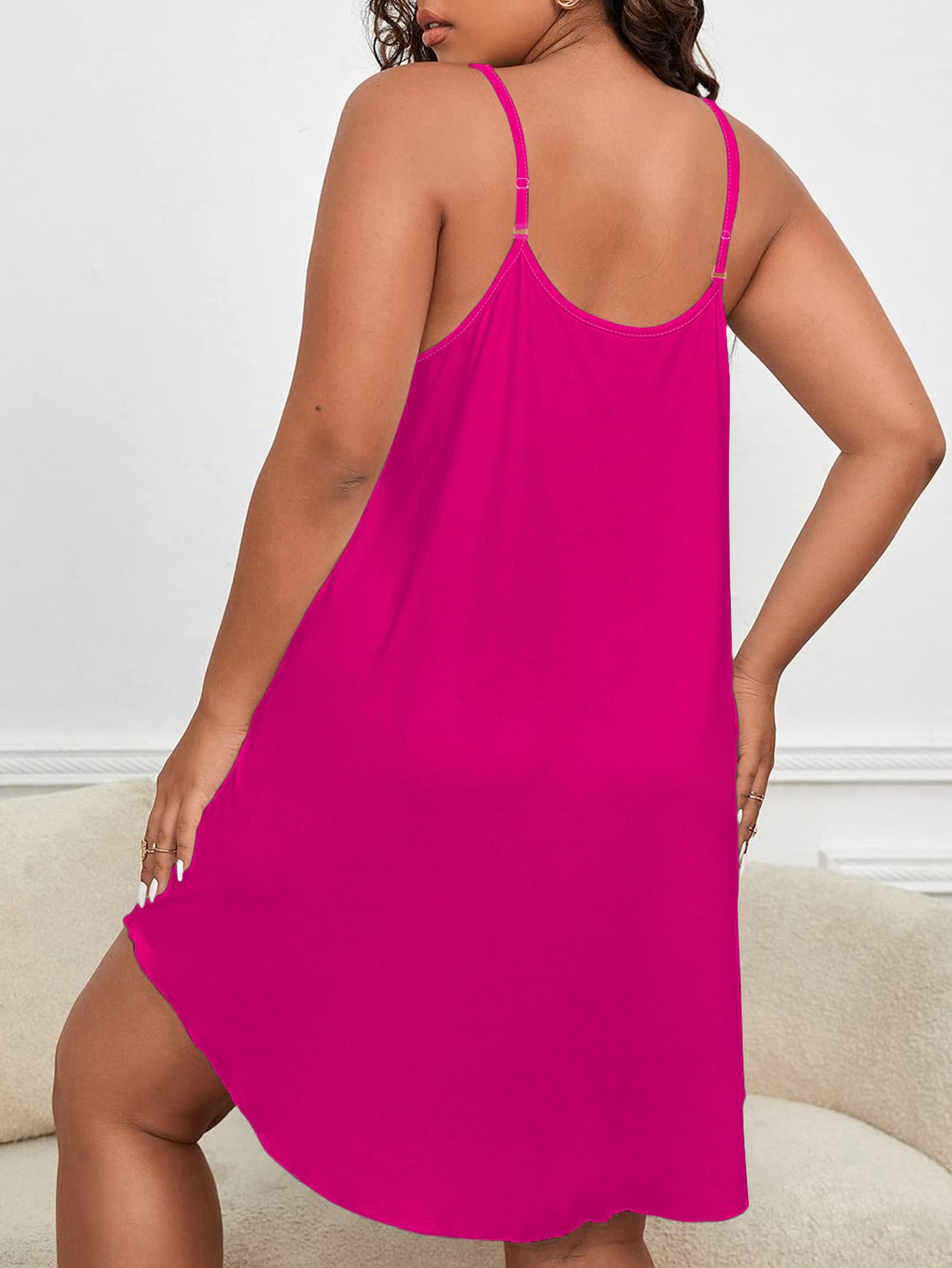 Sporty Loungewear Dress Women's Plus Number & Letter Print Round Neck