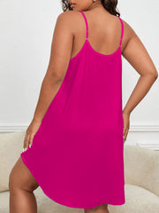 Sporty Loungewear Dress Women's Plus Number & Letter Print Round Neck