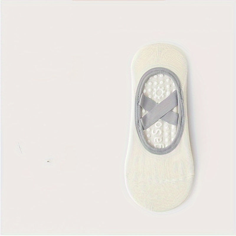 Women's Yoga Socks Non Slip Cross Strap Sports Socks With Extra Grips